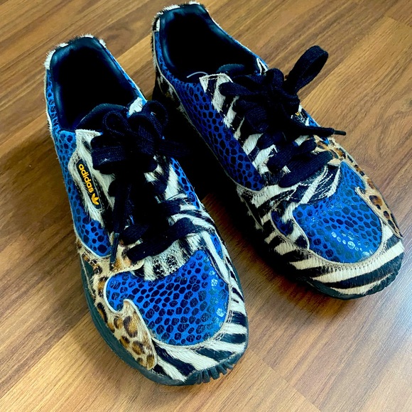 Adidas animal print, ocelot leather, special edition, size 7.5 - Picture 1 of 5